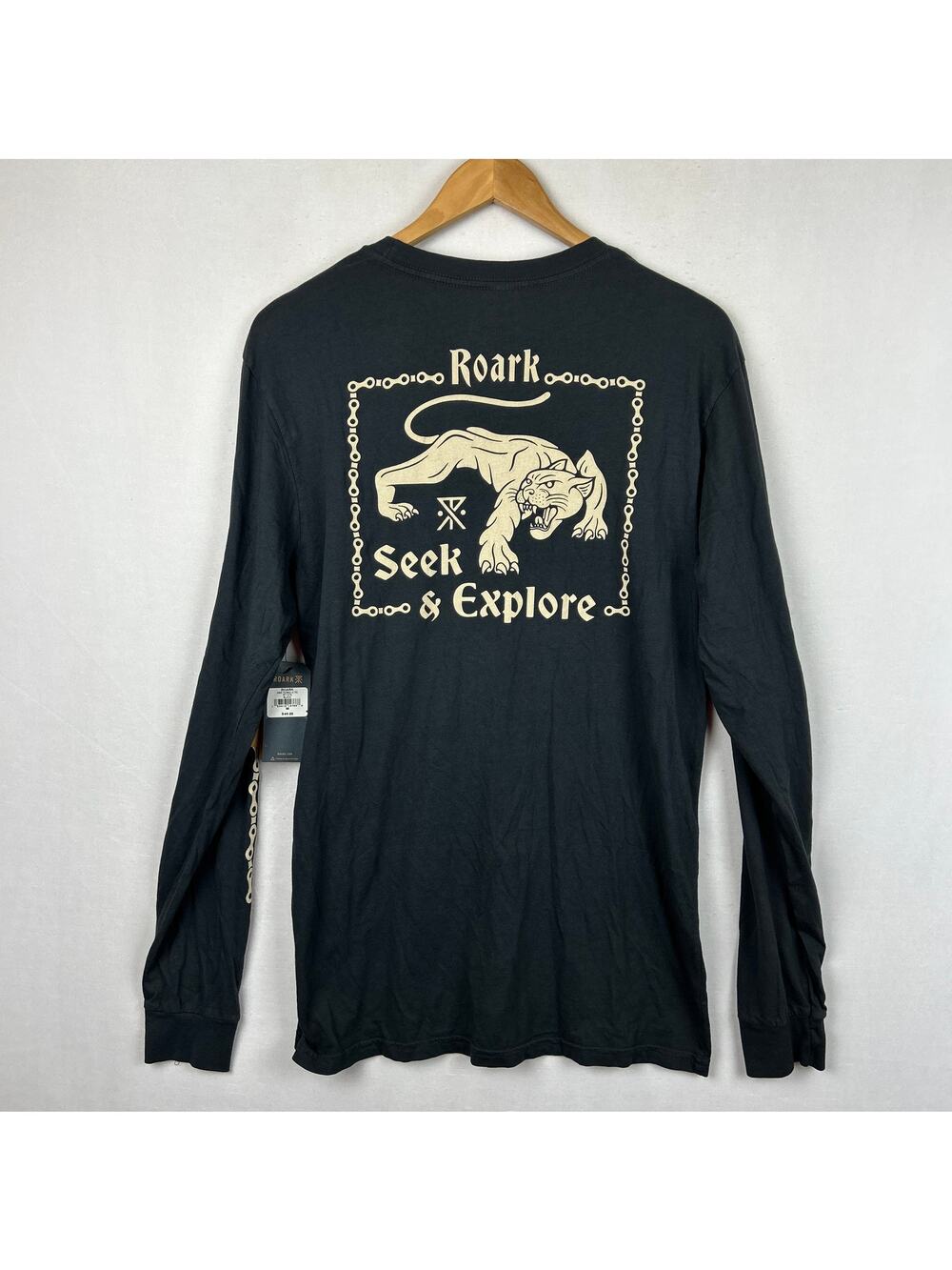 Roark Jamie Thomas Long Sleeve Premium Tee T Shirt Black Men's Size M